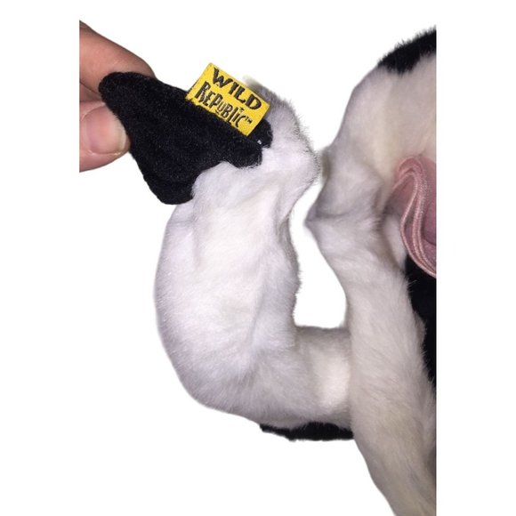 Vintage WILD REPUBLIC White and Black Lemur with Yellow Eyes, Black Tail and Pin - Picture 6 of 10